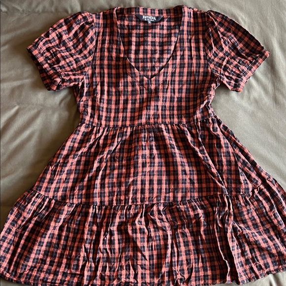 {DISTURBIA} Terra Check Mini Smock Dress US6 - Picture 8 of 13